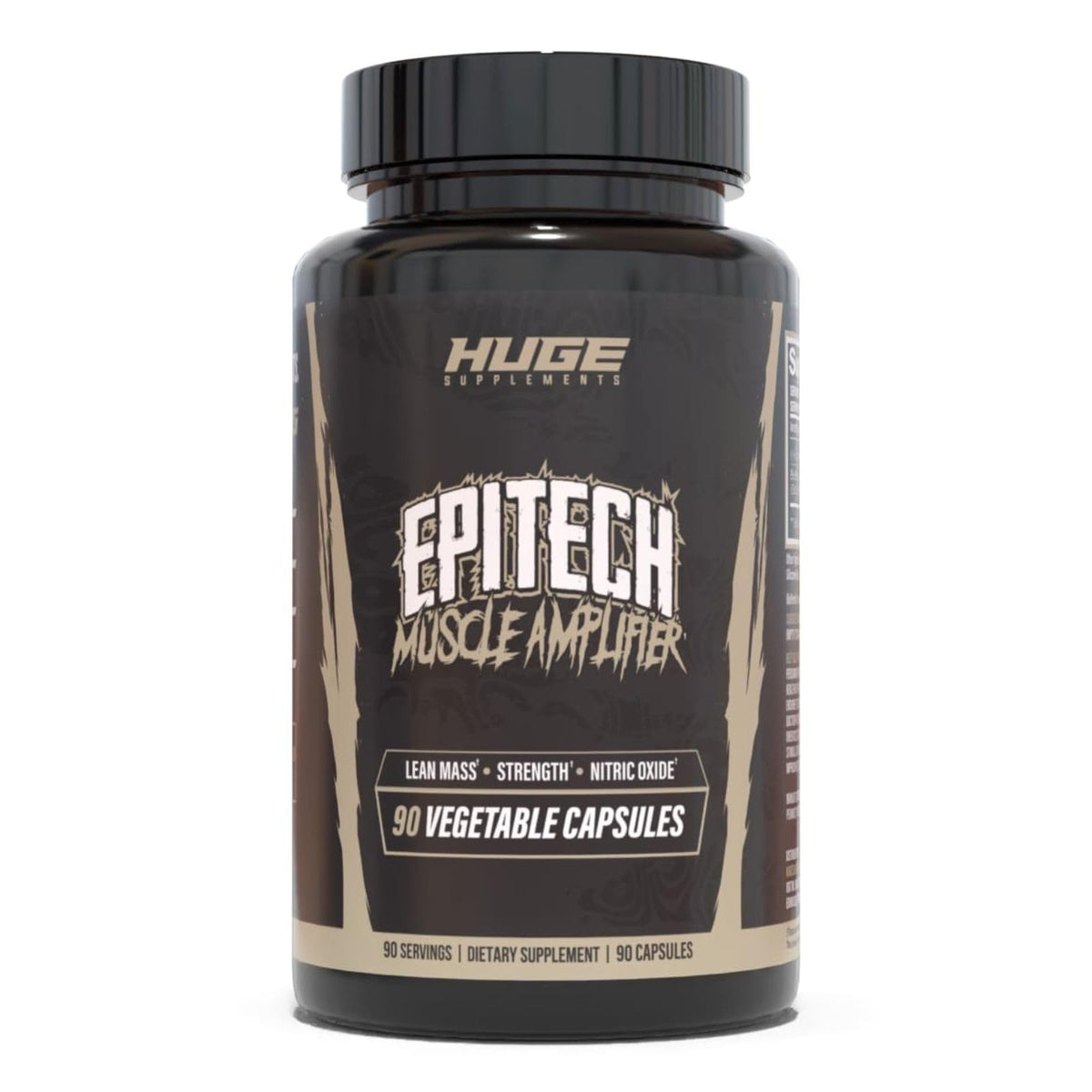 Huge Supplements Epitech frontal del envase mostrando la marca y beneficios