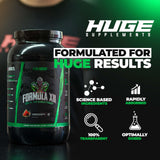 Etiqueta de ingredientes de Formula XII por Huge Supplements, beneficio transparencia de dosis
