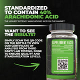 Huge Supplements Arachidone primer plano de textura de softgel que facilita la ingestión