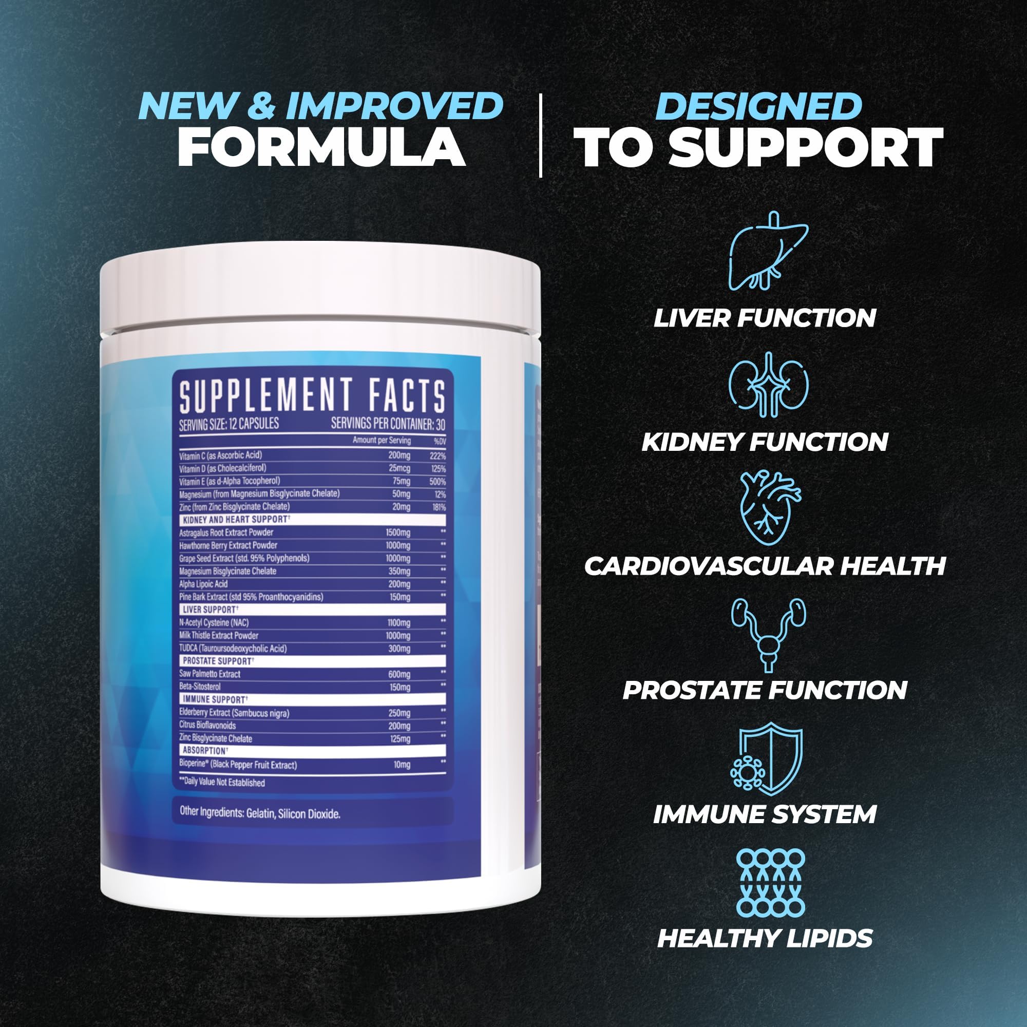 Huge Supplements cápsulas detalle de textura, muestra calidad y dosificación fácil