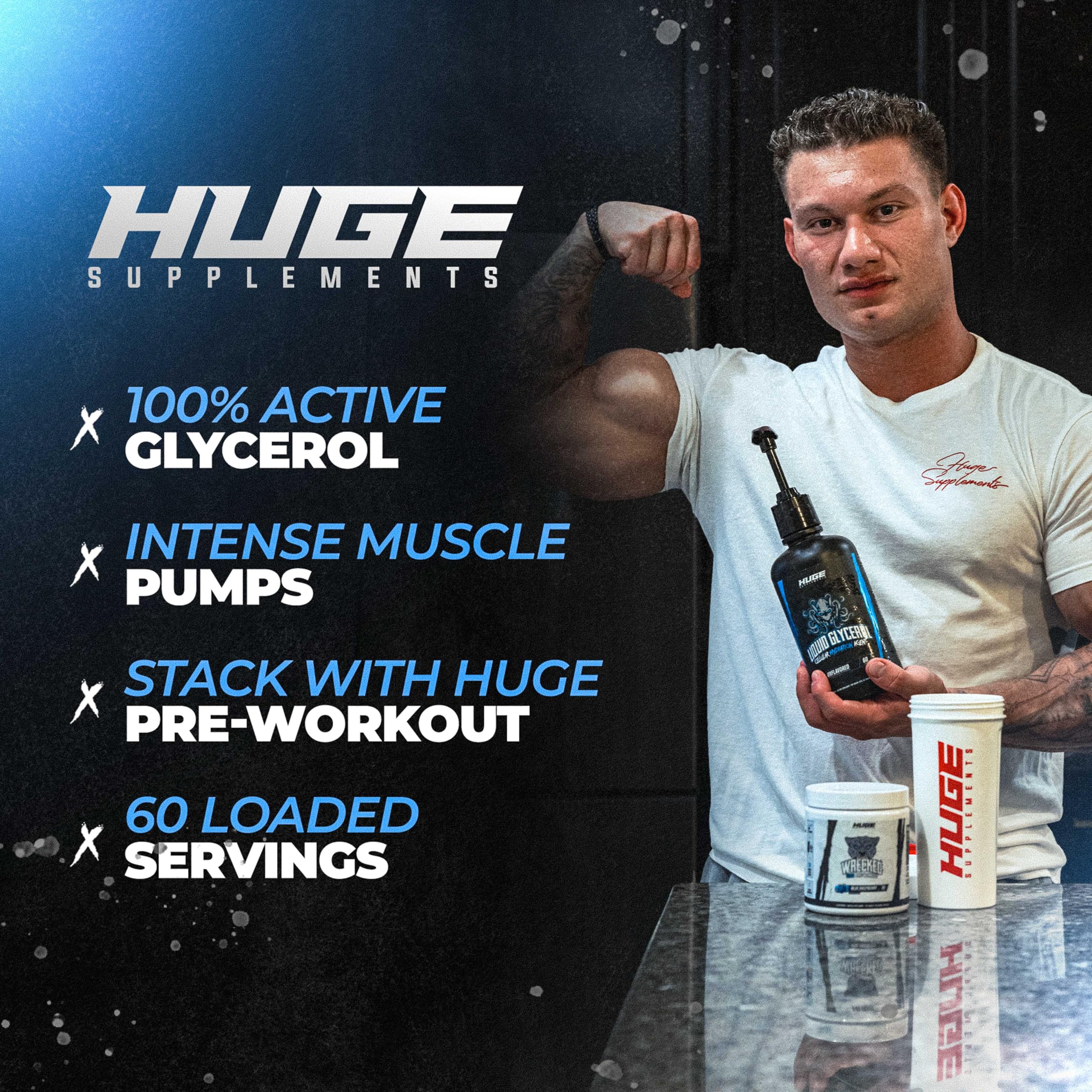 Detalle del dosificador de Huge Supplements que permite dosis precisas sin derrames