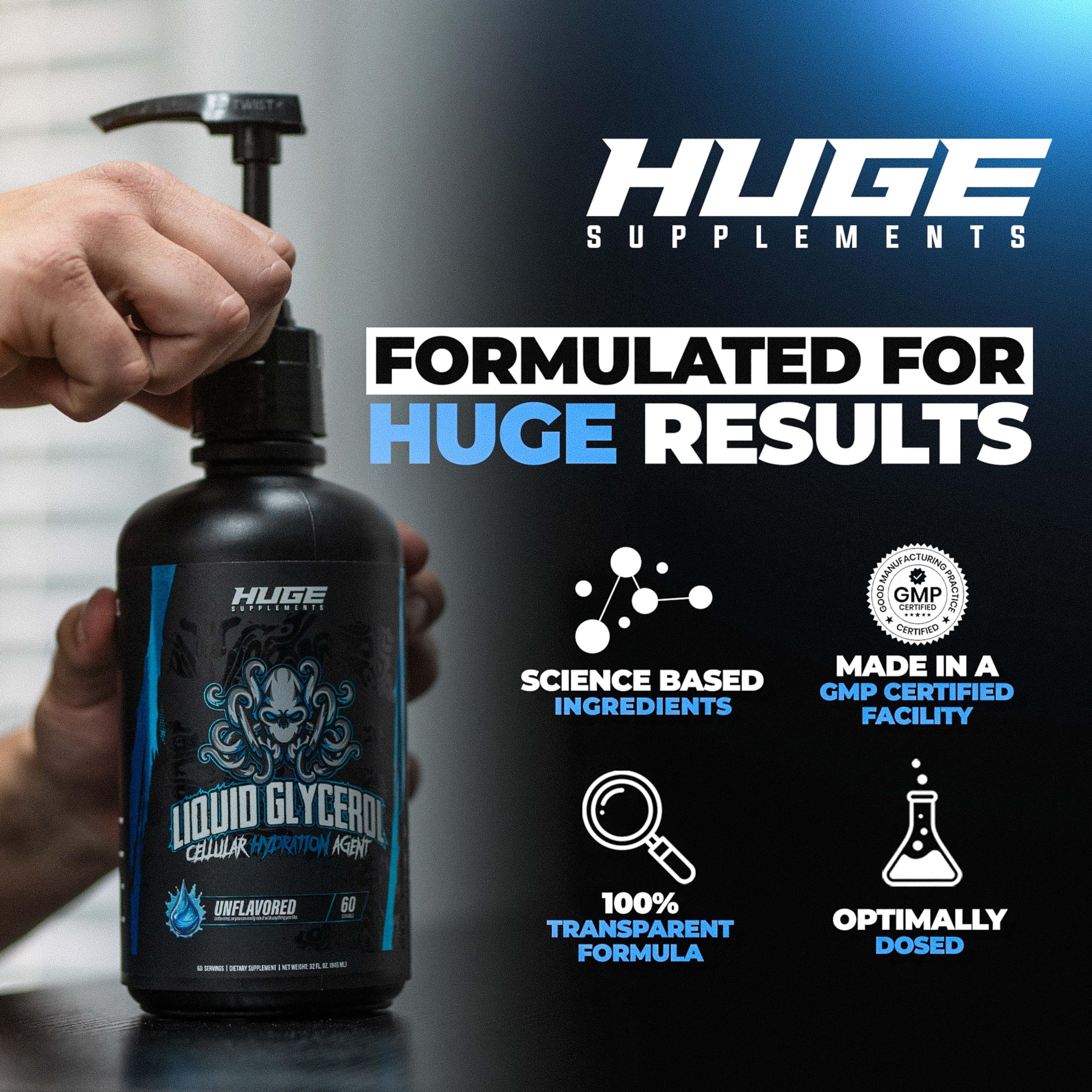 Producto Huge Supplements en entorno de gimnasio representando uso real y conveniencia