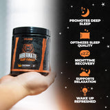Cucharada con porción de Hibernate de Huge Supplements para fácil dosificación