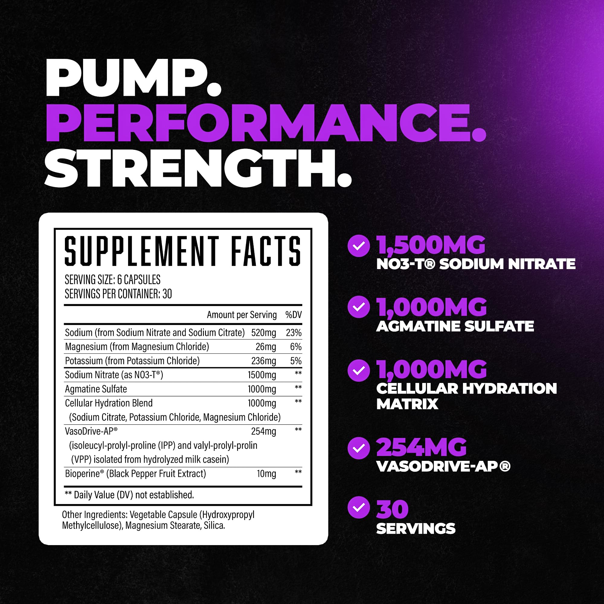Huge Supplements magnify etiqueta detallada con ingredientes clave y confianza de calidad