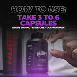Huge Supplements magnify estilo de vida atleta antes y durante sesión con efecto visible