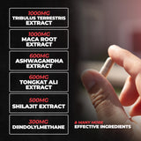 Huge Supplements Rebirth PCT en uso junto a equipo de gimnasio para recuperación