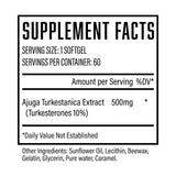 Huge Supplements softgel al lado de pesas en gimnasio ilustrando uso deportivo