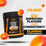 Huge Supplements comparación de tamaño con cucharilla para dosificación exacta