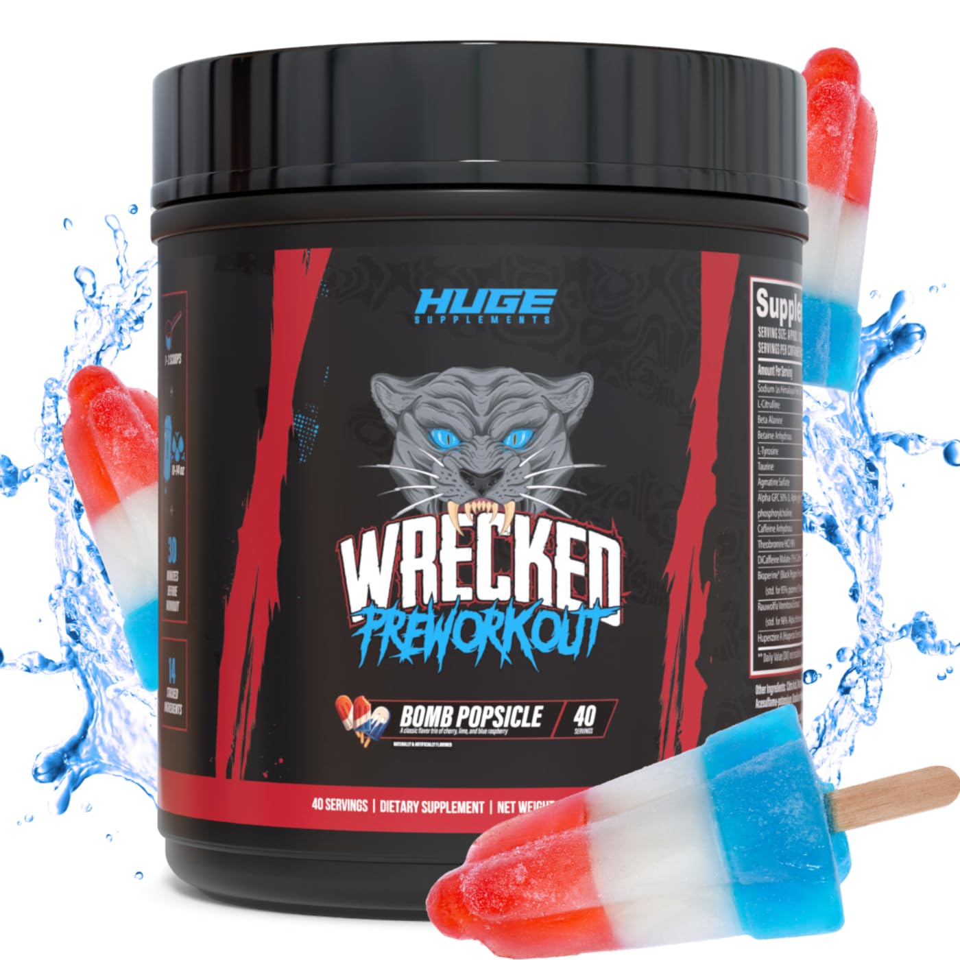 Huge Supplements comparación tamaño del envase para fácil transporte