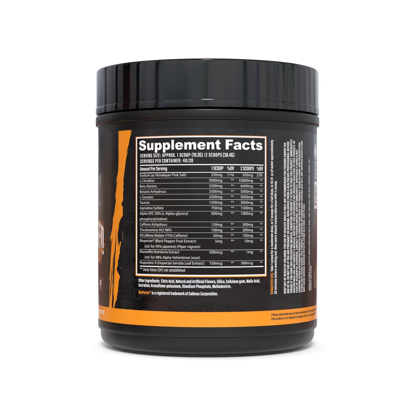 Huge Supplements sello mejorado en el envase destacando sabor y mezcla mejorada