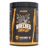 Huge Supplements bote frontal mostrando diseño y 40 servicios para entrenamiento intenso