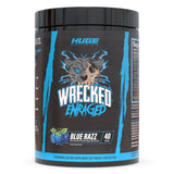 Huge Supplements envase frontal mostrando diseño y dosis clara para energía extrema
