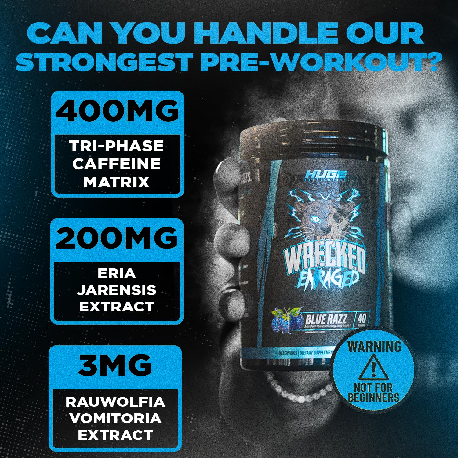 Comparación de tamaño y 40 servicios de Wrecked Enraged Huge Supplements para duración