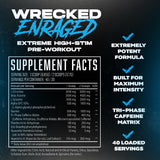 Vaso mezclado de Wrecked Enraged Huge Supplements listo para consumir antes del entrenamiento