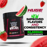 Huge Supplements etiqueta Wrecked con ingredientes y dosificaciones visibles