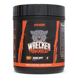 Huge Supplements Wrecked vista frontal con envase y diseño atractivo