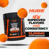 Huge Supplements Wrecked comparación de tamaño del envase para referencia