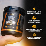 Huge Supplements vaso mezclado en acción, pre-entreno listo para usar