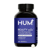 HUM Beauty zzZz frasco frontal mostrando etiqueta clara y beneficios