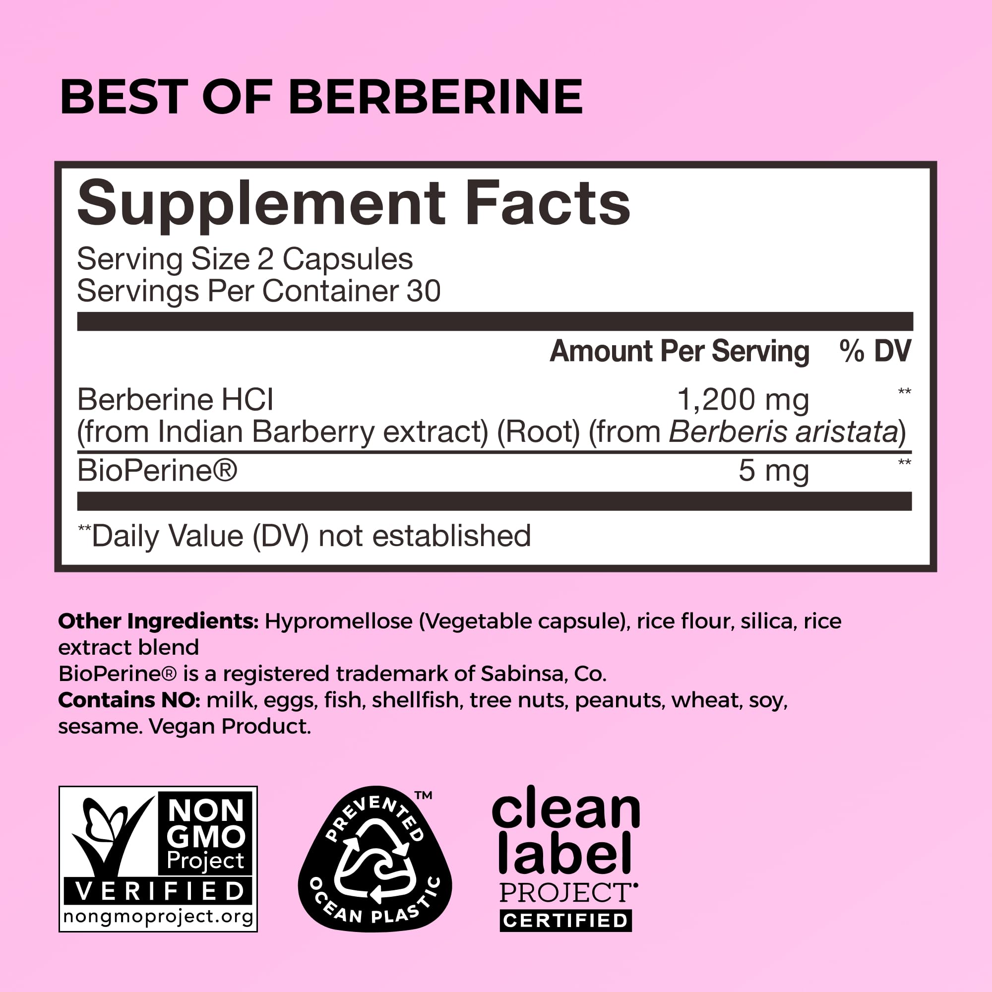 HUM Best of Berberine detalle de BioPerine para mejor absorción