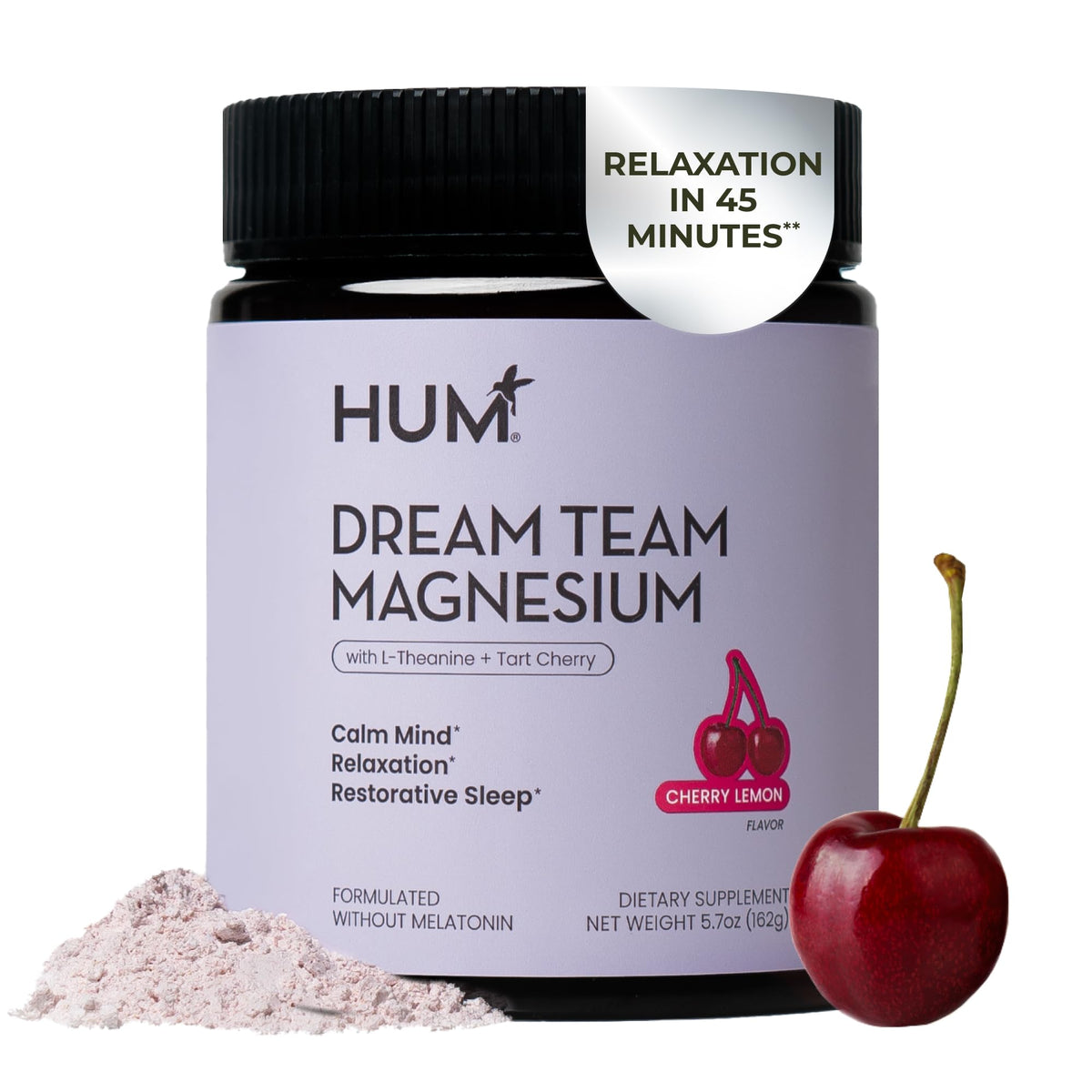 HUM Dream Team frasco frontal mostrando etiqueta clara y beneficios