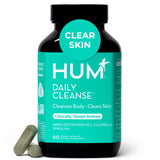 HUM envase frontal Daily Cleanse Acne mostrando 60 cápsulas y beneficio detox