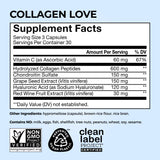 Etiqueta HUM Collagen Love con lista de ingredientes y claridad