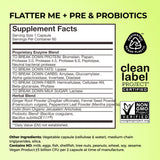 HUM Detalle del empaque de Flatter Me que destaca ingredientes y certificaciones