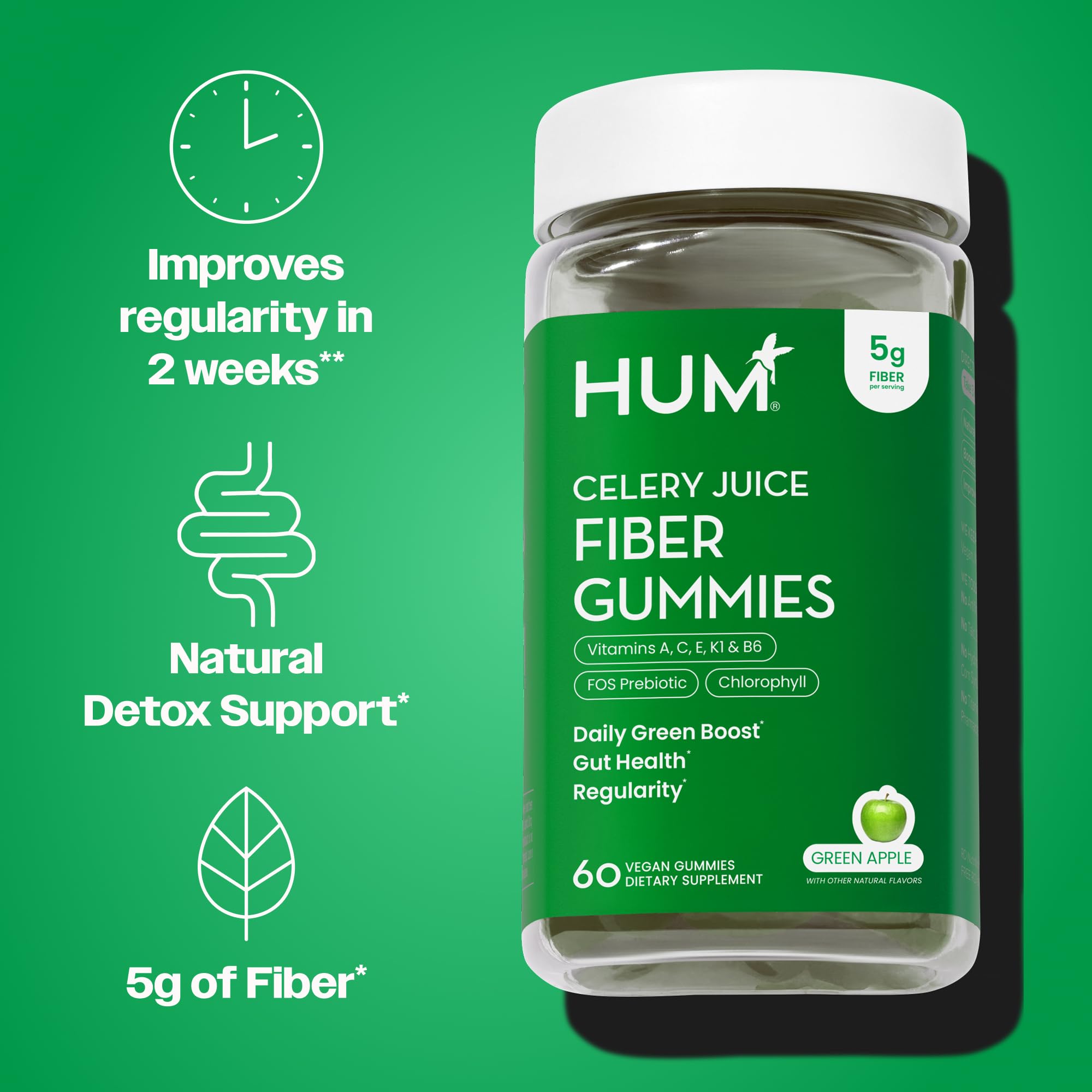 HUM primer plano de textura de gominola resaltando fibra vegetal
