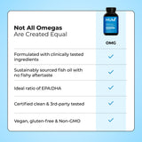 HUM OMG! Omega etiqueta con lista de ingredientes y certificación limpia
