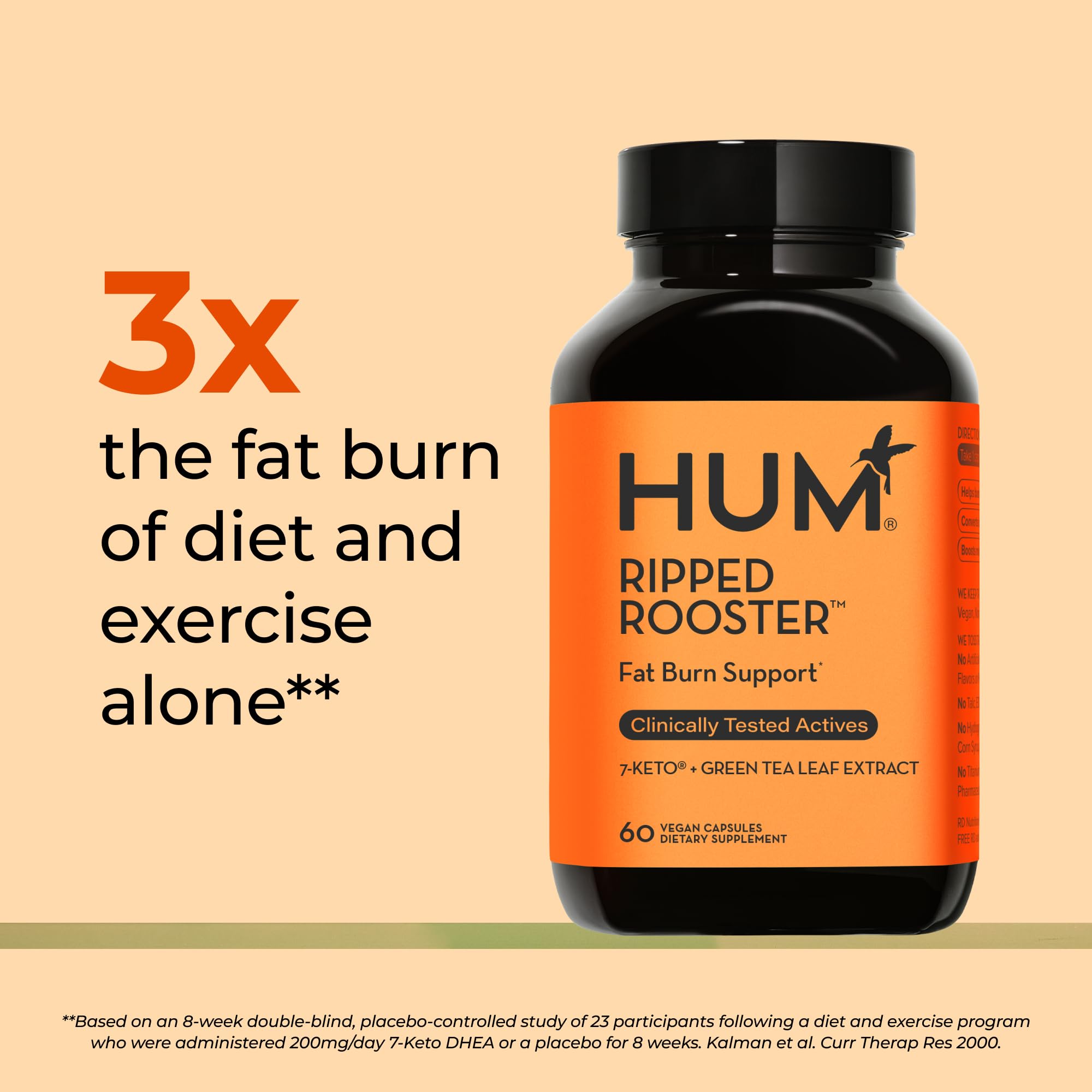 HUM Ripped Rooster ingredientes clave visibles para apoyar metabolismo