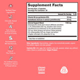 HUM etiqueta con información nutricional y lista de ingredientes clave