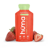 HÜMA CHIA ENERGY GEL empaque frontal mostrando 24 geles y beneficios naturales