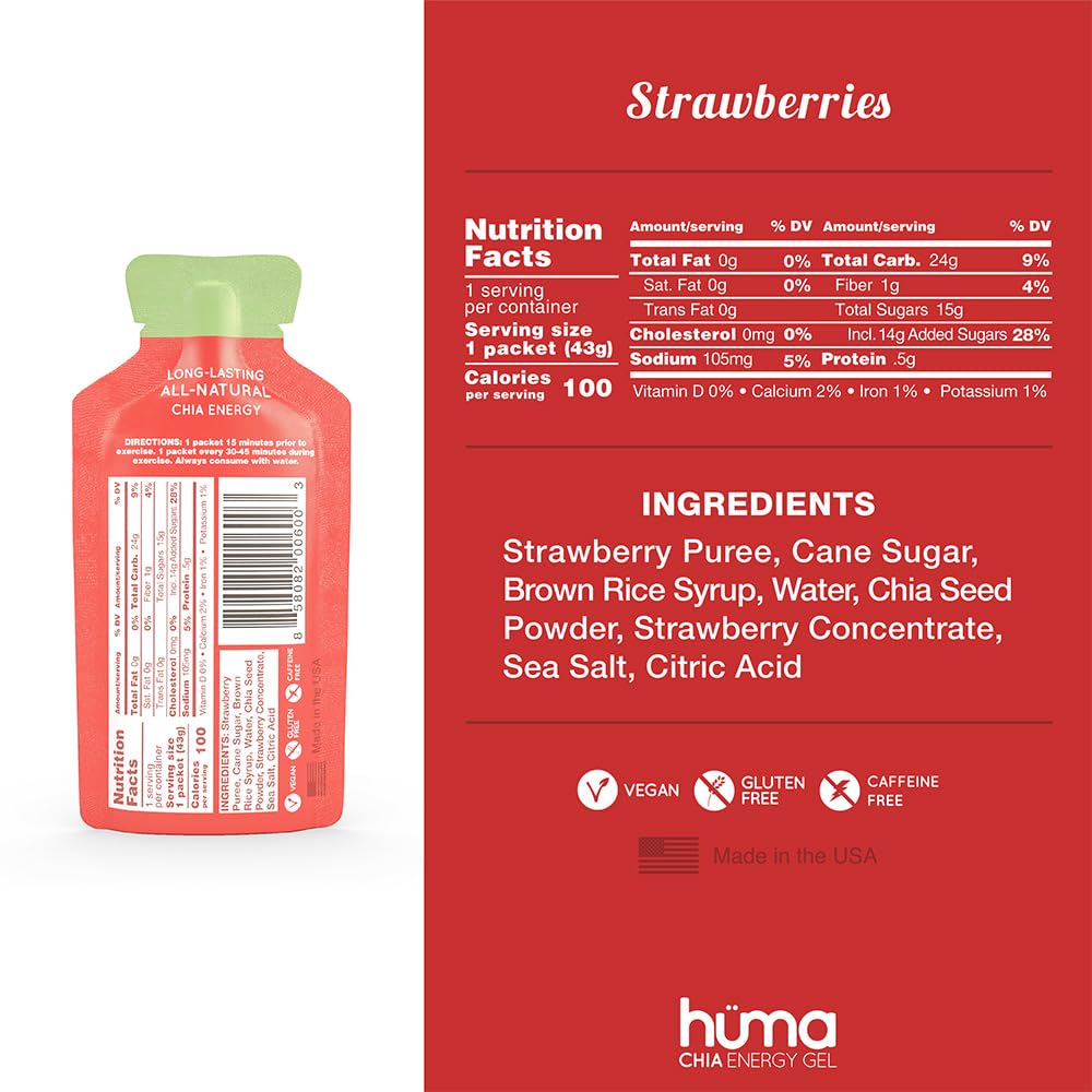 HÜMA CHIA ENERGY GEL detalle de la textura con chía para liberación estable