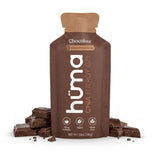 HÜMA CHIA ENERGY GEL chocolate envase frontal muestra formato práctico y natural