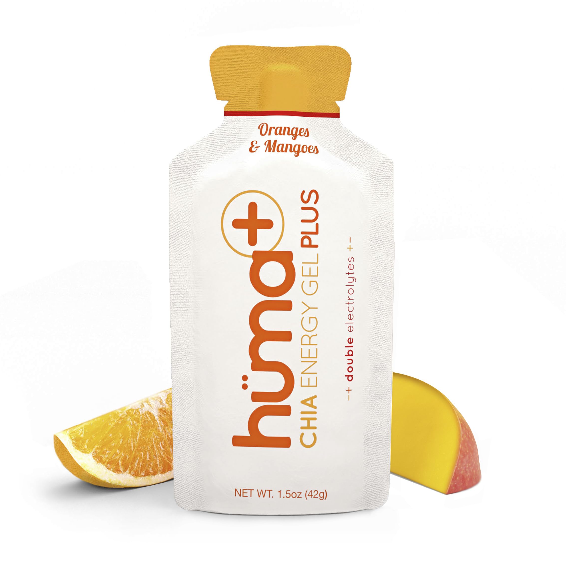 HÜMA CHIA ENERGY GEL frente del paquete mostrando sabor y beneficios