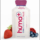 HÜMA CHIA ENERGY GEL sobre abierto con gel visible, textura fácil de consumir