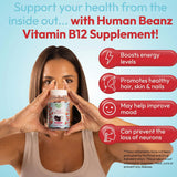Human Beanz etiqueta nutricional legible indicando B12 metilada