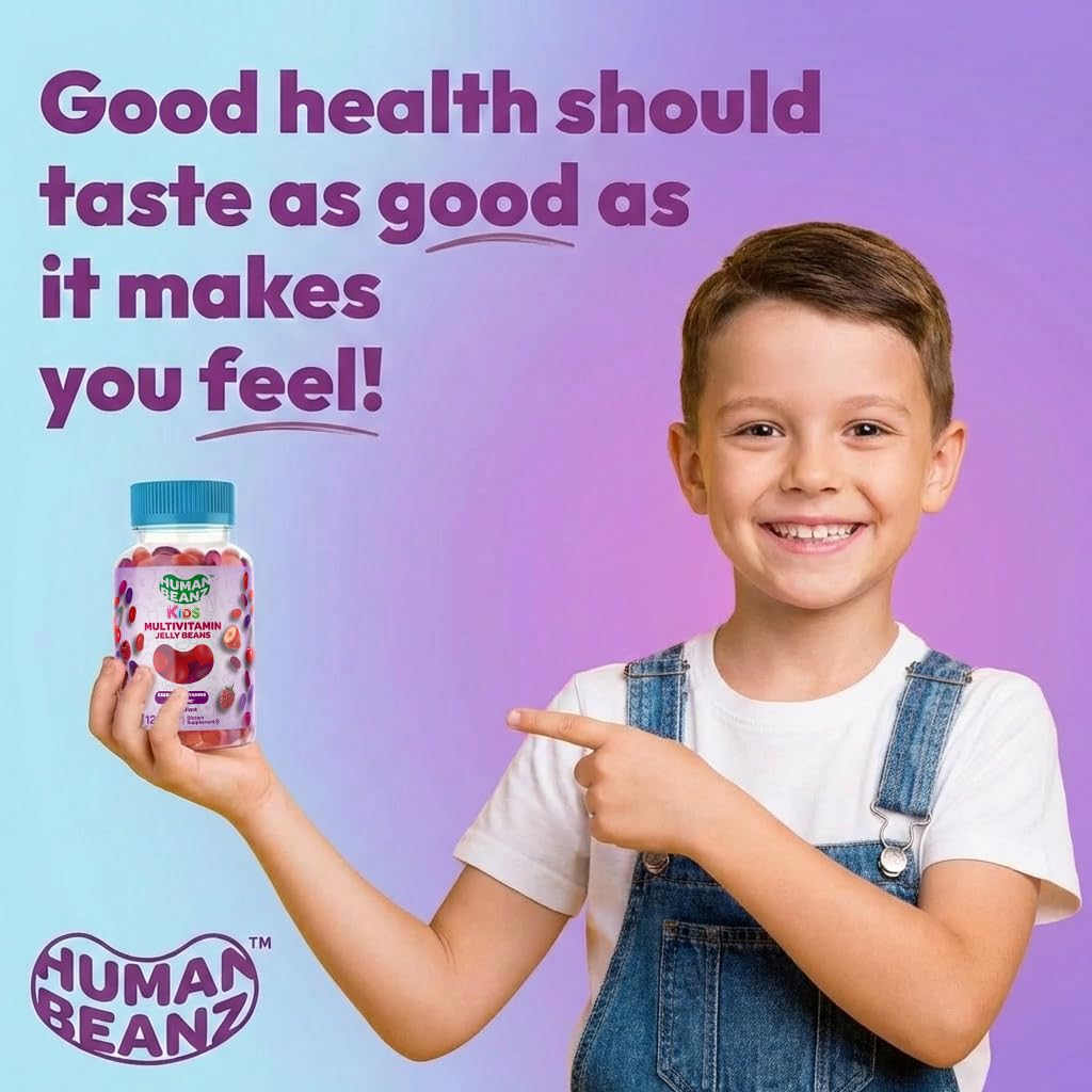 Human Beanz jelly beans abiertos sobre superficie, color y variedad