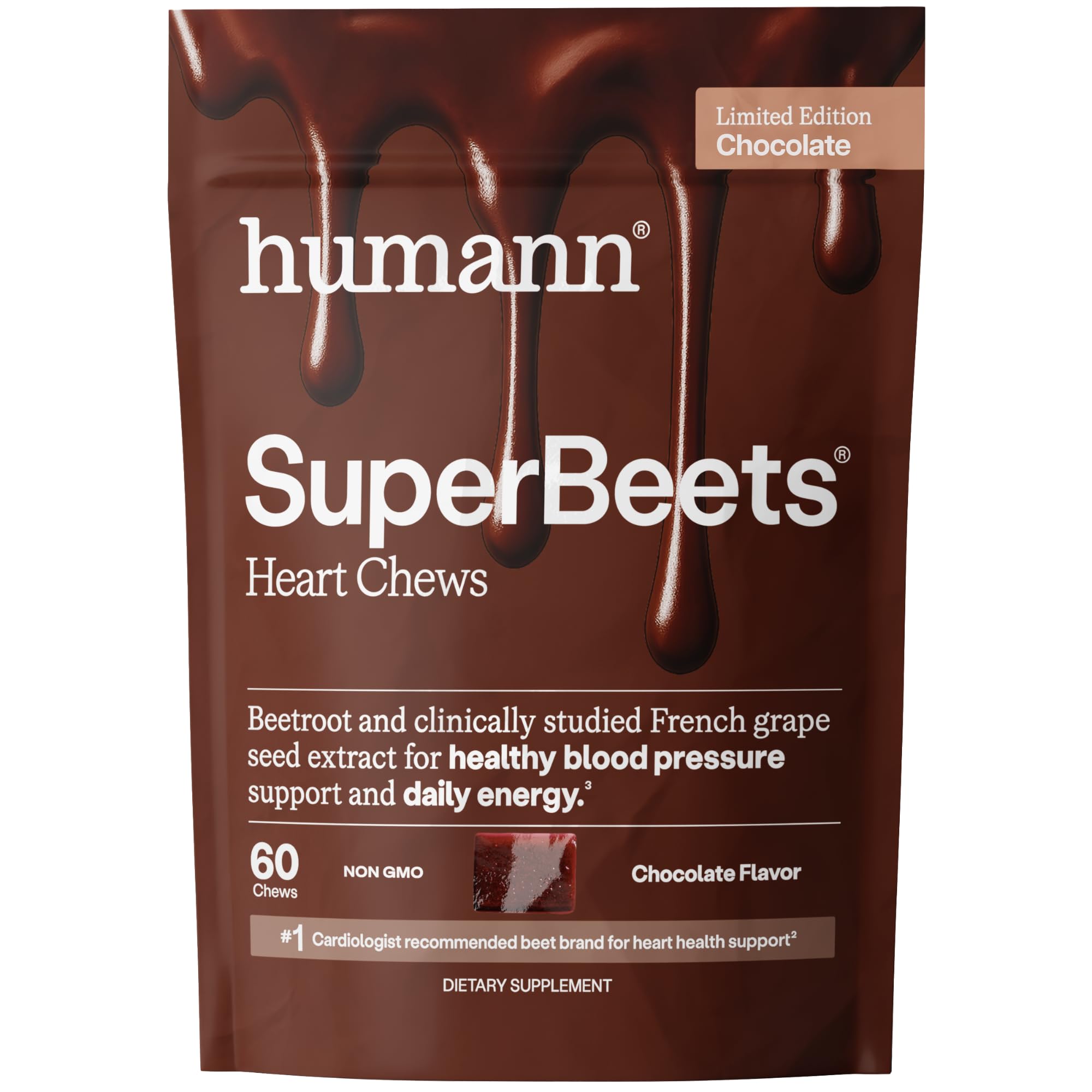 HumanN empaque frontal SuperBeets para identificación rápida y conveniencia