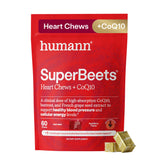 HumanN frasco delantero de SuperBeets Chews mostrando envase y beneficio