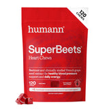 HumanN empaque frontal de SuperBeets Heart Chews mostrando cantidad y sabor