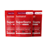HumanN paquete SuperBeets Heart Chews frontal mostrando diseño y cantidad