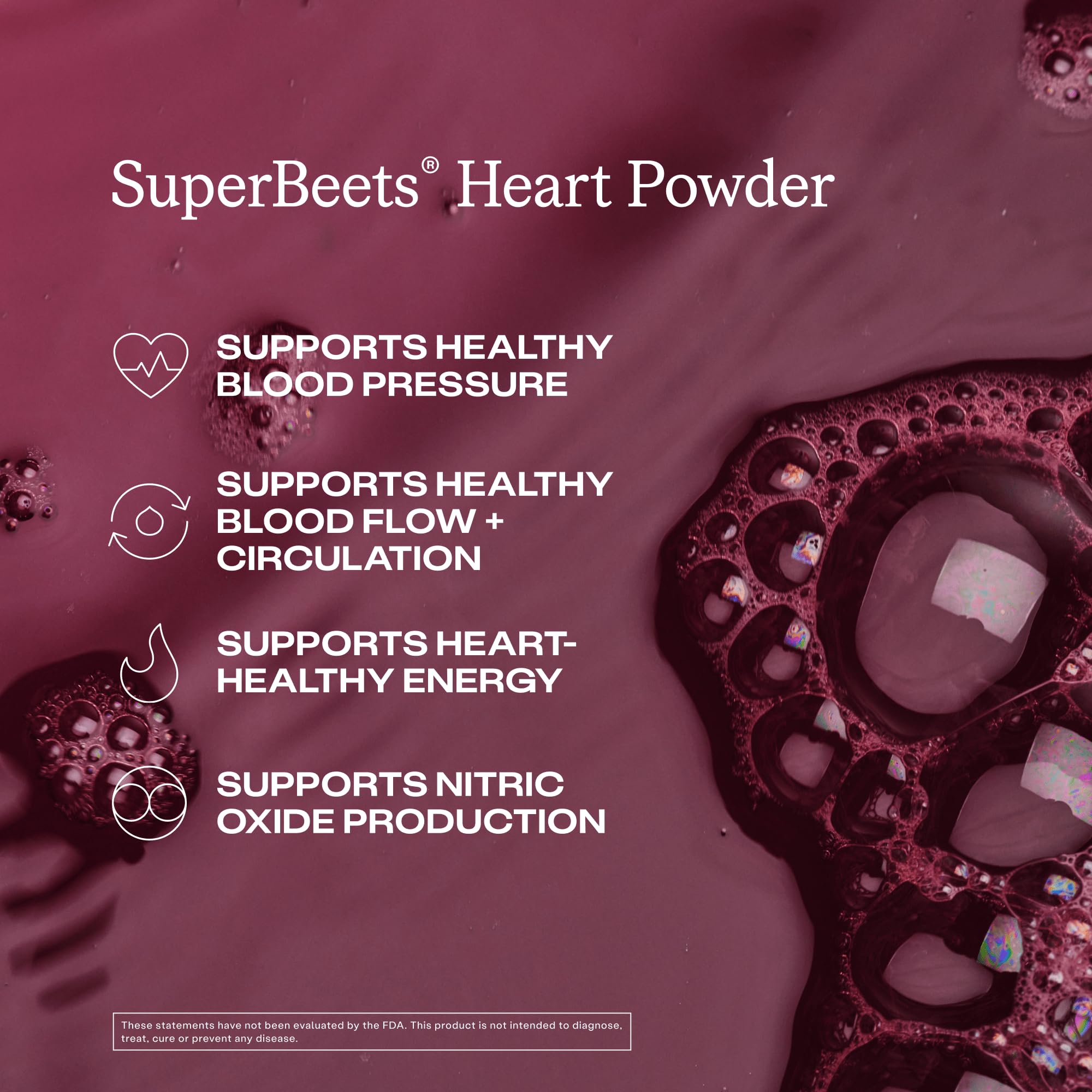 HumanN SuperBeets textura del polvo, muestra disolución rápida y fineza