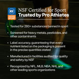 Etiqueta con certificación NSF en producto HumanN para confianza de atletas