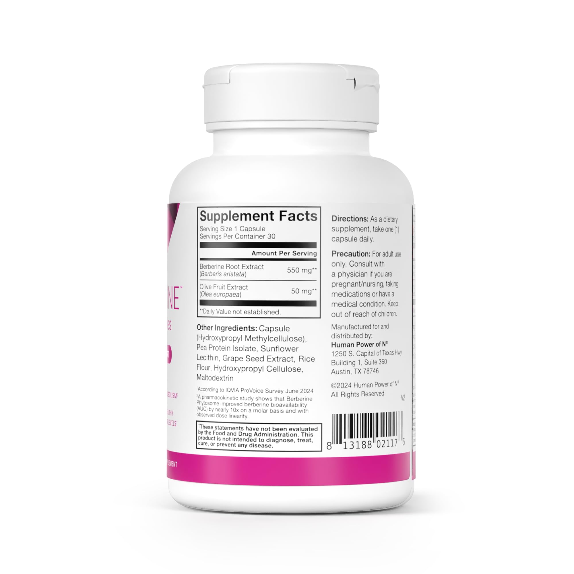 HumanN etiqueta nutricional en primer plano con información clara