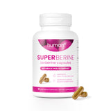 HumanN frasco frontal mostrando SuperBerine y beneficios de absorción