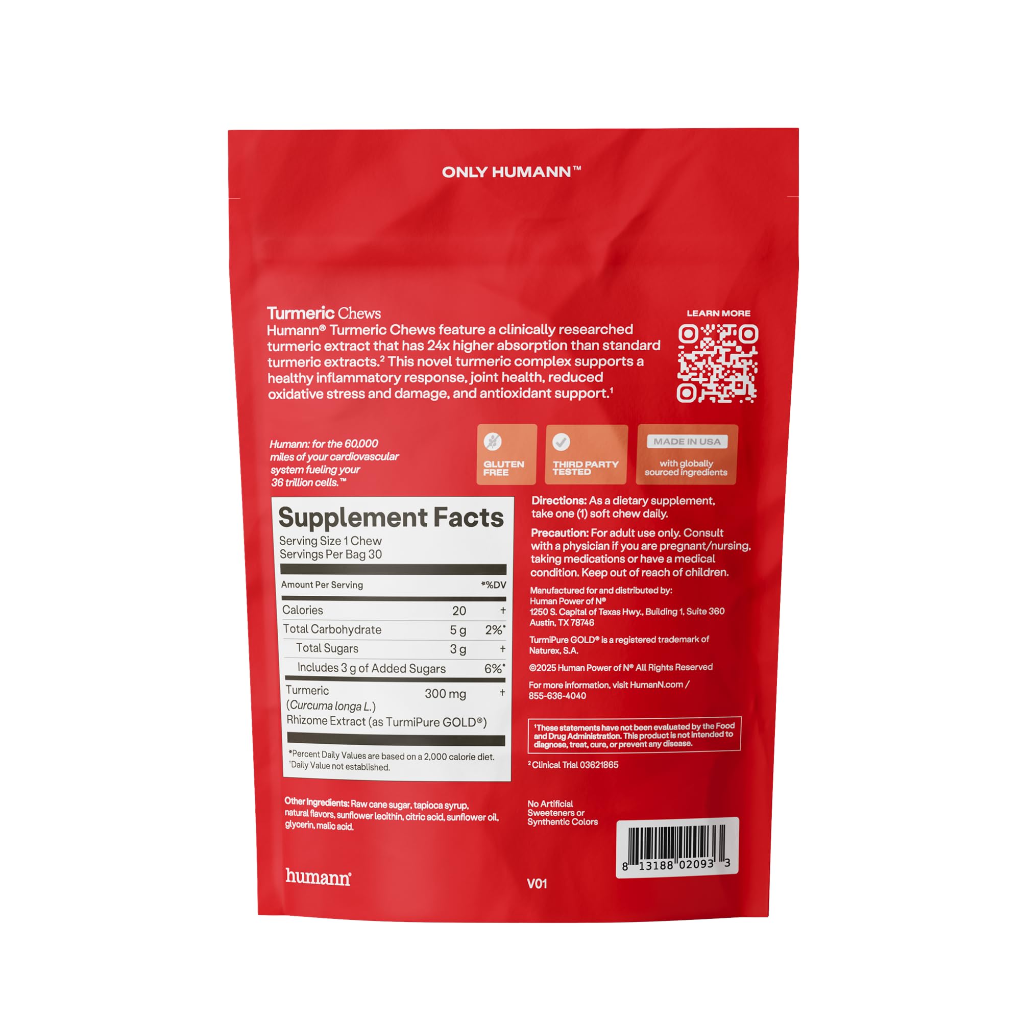 HumanN masticables en bol junto a frutas destacando sabor cítrico