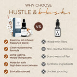 Hustle & Blush escenario de lavandería, solución sostenible y olor fresco