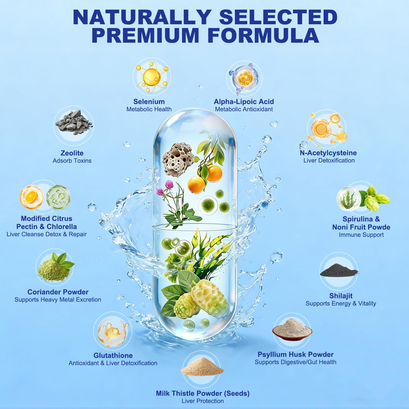 HUXINSK etiqueta con ingredientes para transparencia y rápida lectura
